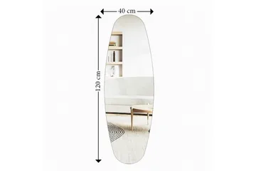 Toalettspeil Keiichi Transparent - Lysfarget tre - Innredning - Speil - Veggspeil