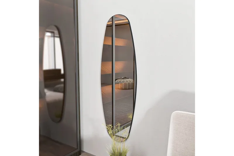 Toalettspeil Keiichi Transparent - Lysfarget tre - Innredning - Speil - Veggspeil