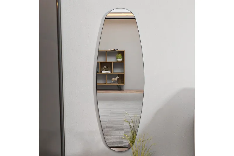 Toalettspeil Keiichi Transparent - Lysfarget tre - Innredning - Speil - Veggspeil