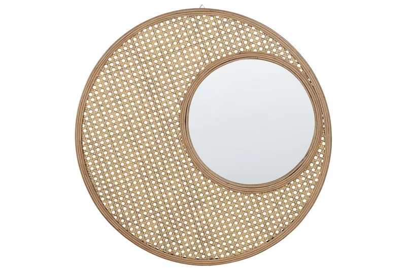 Väggspegel Beliani Palau Nature||Beige, undefined