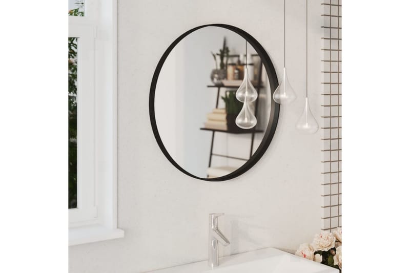 Veggspeil 60 cm svart - Svart - Innredning - Speil - Veggspeil