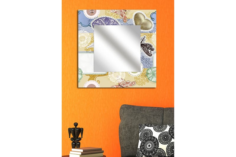 Armavir Dekorativt speil 50x50 cm Love - Plexiglass / flerfarget - Innredning - Speil - Veggspeil