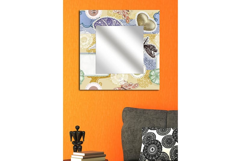 Armavir Dekorativt speil 50x50 cm Love, Plexiglass / flerfarget