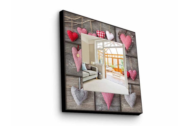 Armavir Dekorativt speil 50x50 cm Love - Plexiglass / flerfarget - Innredning - Speil - Veggspeil