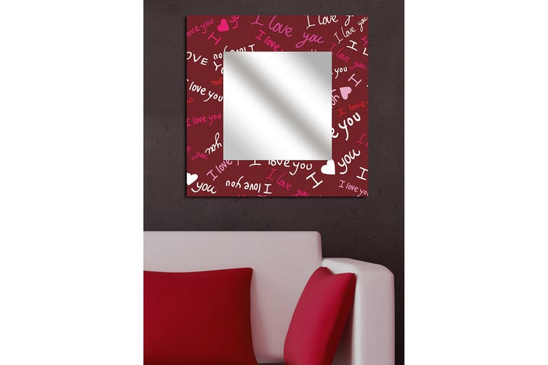 Armavir Dekorspeil 50x50 cm Christmas Love - Plexiglass / flerfarget - Veggspeil - Gangspeil