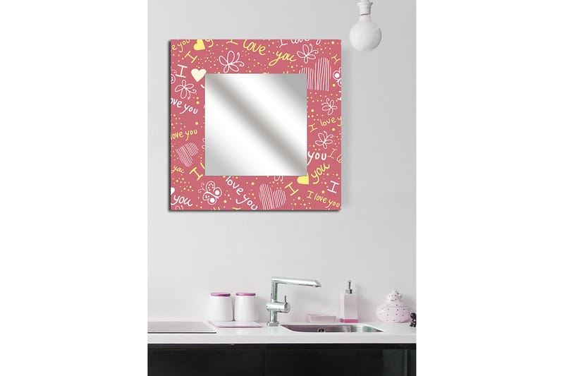 Armavir Dekorspeil 50x50 cm Christmas Love - Plexiglass / flerfarget - Innredning - Speil - Veggspeil