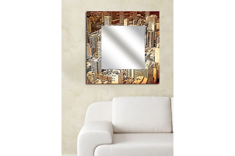 Armavir Dekorspeil 50x50 cm City - Plexiglass / flerfarget - Innredning - Speil - Veggspeil