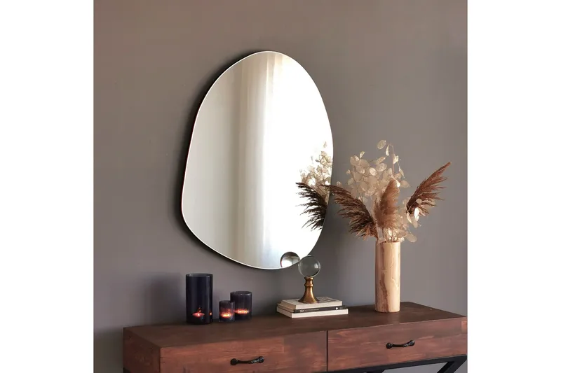 Asymmetrisk Speil Svart - Svart - Innredning - Speil - Veggspeil