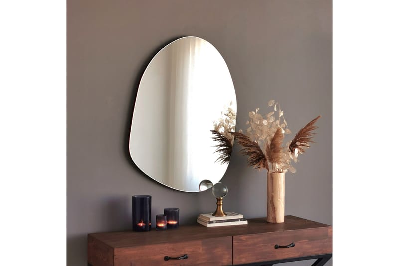 Asymmetrisk Speil Svart - Svart - Innredning - Speil - Veggspeil