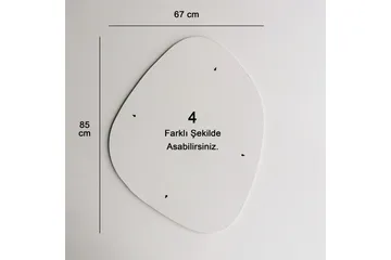 Asymmetrisk Speil Svart - Svart - Innredning - Speil - Veggspeil