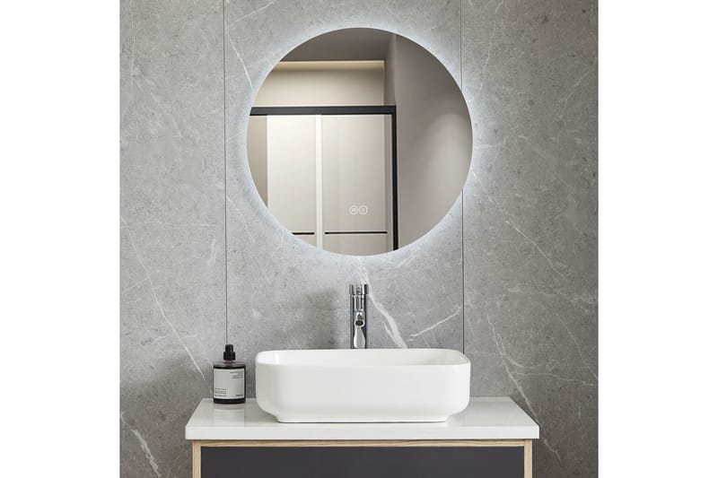 Baderomsspeil Rund 100 cm med LED-belysning og anti-dugg, undefined