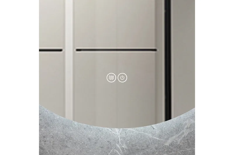 Baderomsspeil Rund 100 cm med LED-belysning og anti-dugg - Innredning - Speil - Veggspeil