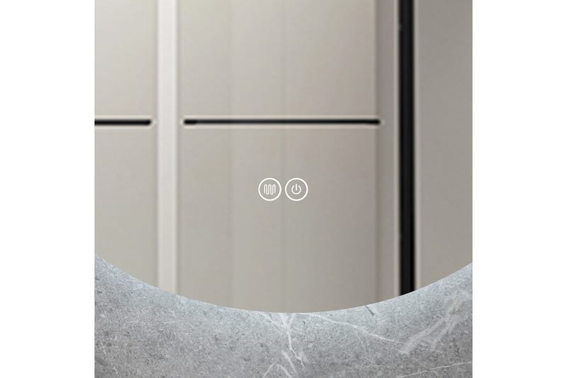 Baderomsspeil Rund 40 cm med LED-belysning og anti-dugg - Lyfco - Innredning - Speil - Veggspeil