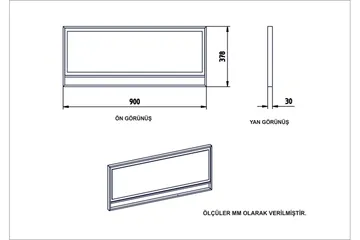 Bascle Speil 90 cm - Gull|Hvit - Innredning - Speil - Veggspeil