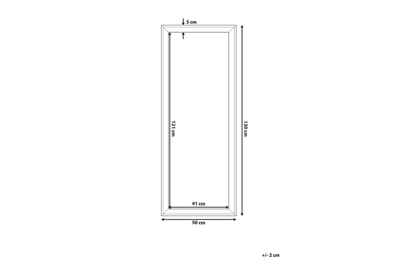 Benon Speil 50 cm - Hvit - Innredning - Speil - Veggspeil
