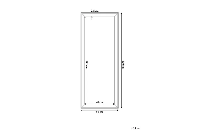 Benon Speil 50 cm - Hvit - Innredning - Speil - Veggspeil