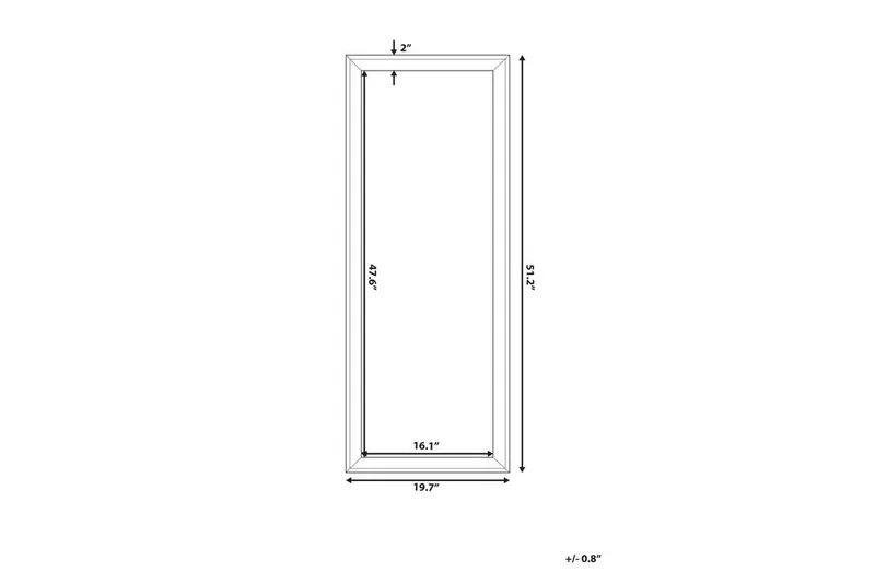 Benon Speil 50 cm - Hvit - Innredning - Speil - Veggspeil