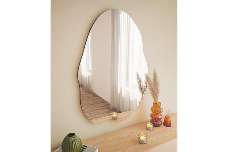 Besso Speil 60 cm Asymmetrisk - Svart - Innredning - Speil - Veggspeil
