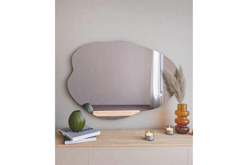 Besso Speil 60 cm Asymmetrisk - Svart - Innredning - Speil - Veggspeil