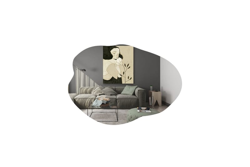 Besso Speil 60 cm Asymmetrisk - Svart - Innredning - Speil - Veggspeil