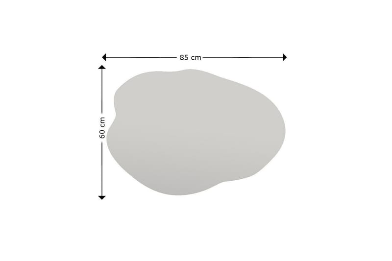 Besso Speil 60 cm Asymmetrisk - Svart - Veggspeil - Gangspeil