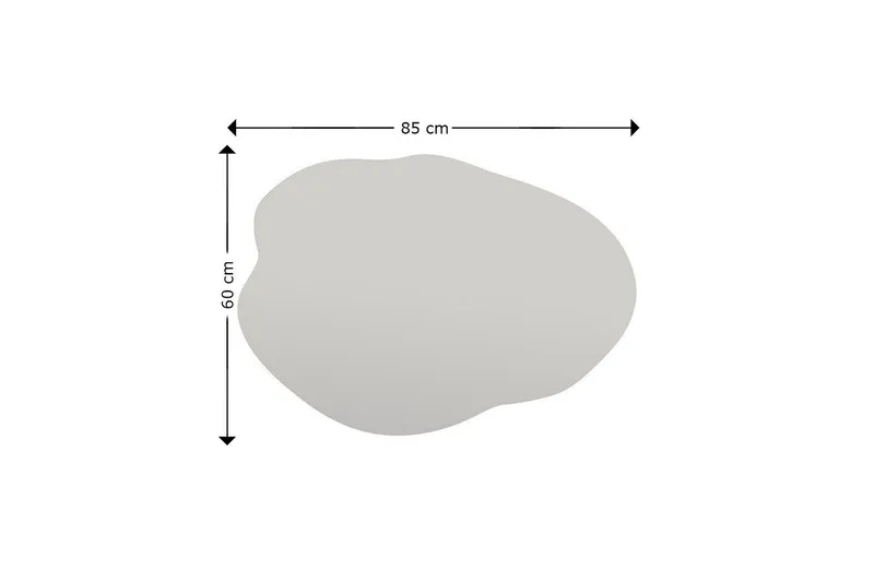 Besso Speil 60 cm Asymmetrisk - Svart - Innredning - Speil - Veggspeil