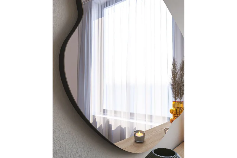 Besso Speil 60 cm Asymmetrisk - Svart - Innredning - Speil - Veggspeil