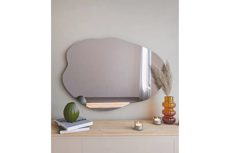 Besso Speil 60 cm Asymmetrisk - Svart - Innredning - Speil - Veggspeil