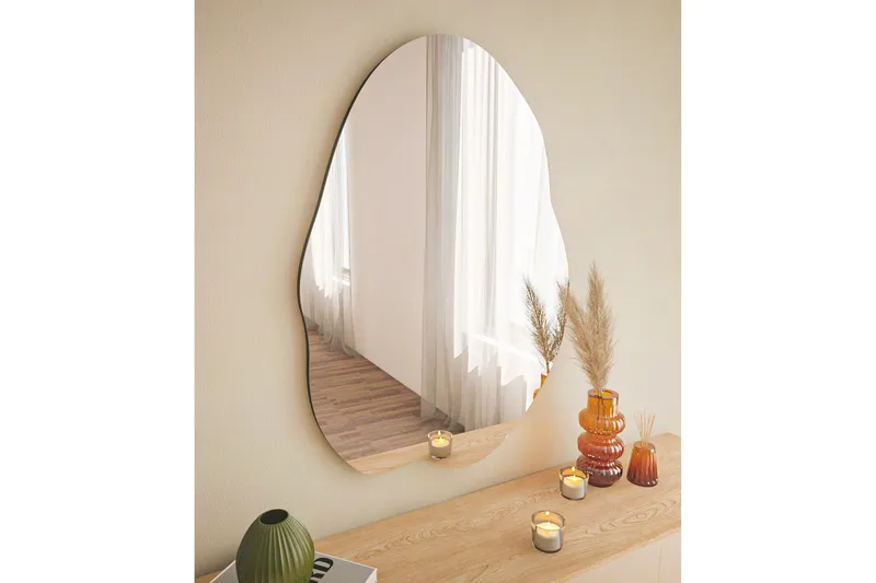 Besso Speil 60 cm Asymmetrisk - Svart - Innredning - Speil - Veggspeil