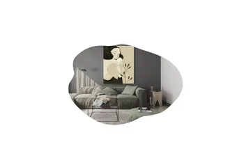 Besso Speil 60 cm Asymmetrisk - Svart - Innredning - Speil - Veggspeil