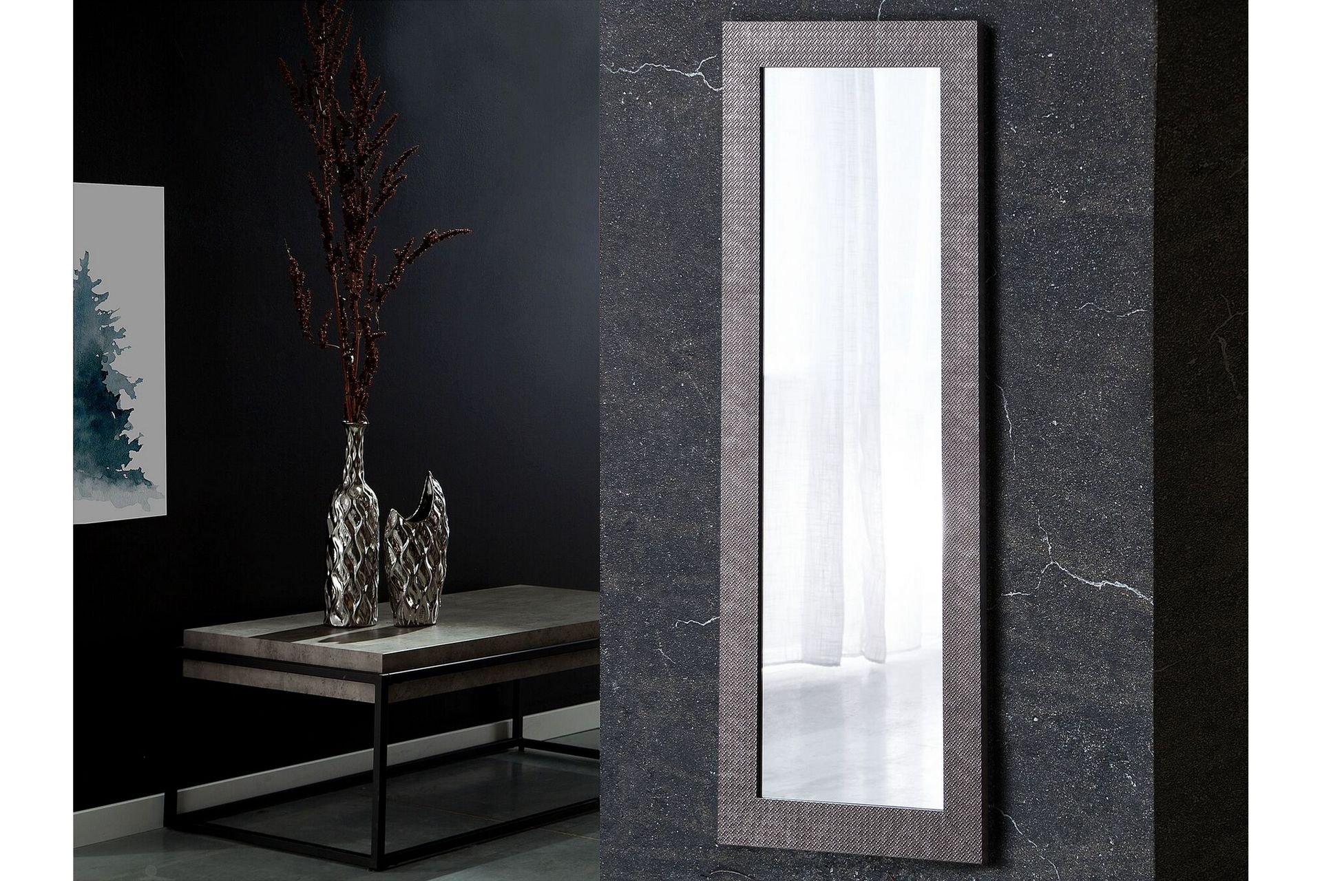 Bitthams Speil 50x130 cm - Svart - Innredning - Speil - Veggspeil