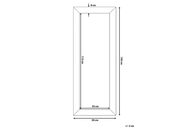 Bitthams Speil 50x130 cm - Svart - Innredning - Speil - Veggspeil