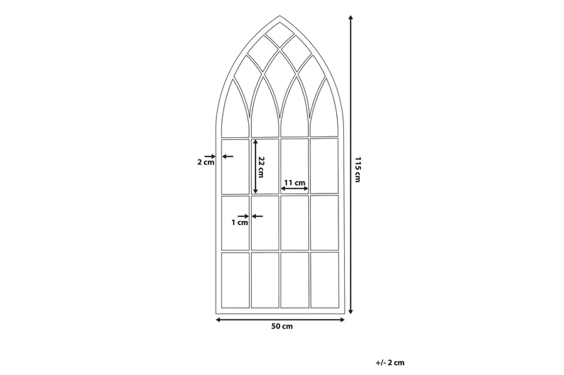 Braylea Speil 50x115 cm - Grå - Innredning - Speil - Veggspeil
