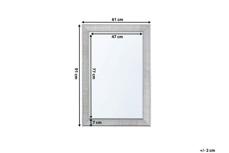Bubry Speil 61 cm - Sølv - Veggspeil - Gangspeil