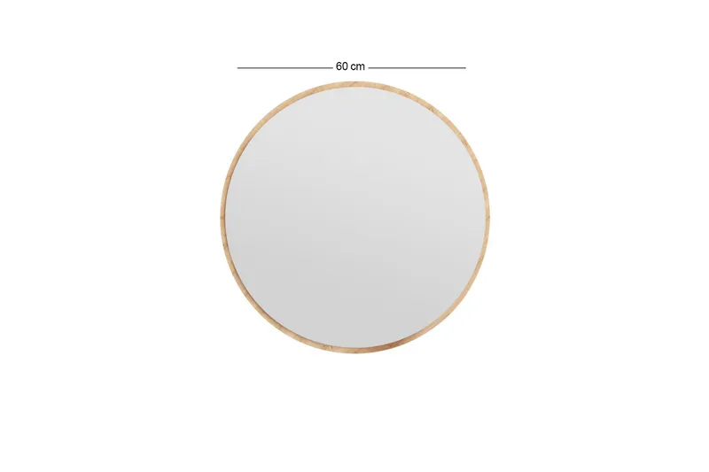 Buhem Speil 60 cm Rund - Tre/Natur - Innredning - Speil - Veggspeil
