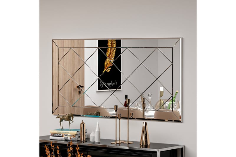 Chakra Speil 60 cm Rektangulær - Hvit - Veggspeil - Helkroppsspeil - Gangspeil