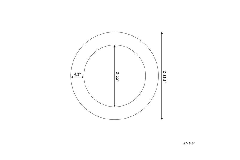 Channay Speil 80 cm - Gull - Innredning - Speil - Veggspeil