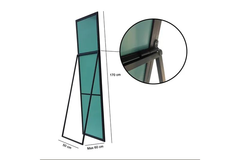 Cheval Mirror Svart - Svart - Innredning - Speil - Veggspeil