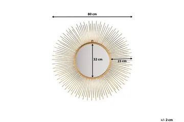Cilly Speil 76 cm - Gull - Innredning - Speil - Veggspeil