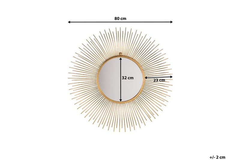 Cilly Speil 76 cm - Gull - Innredning - Speil - Veggspeil