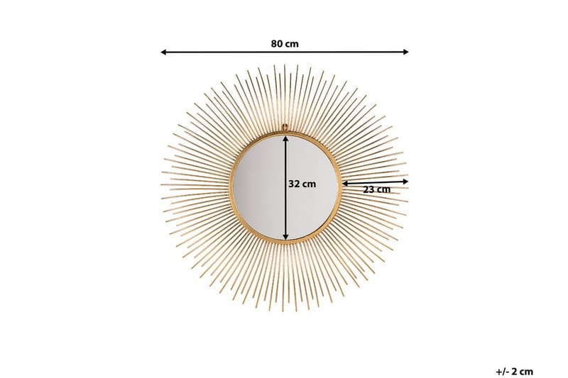 Cilly Speil 76 cm - Gull - Innredning - Speil - Veggspeil