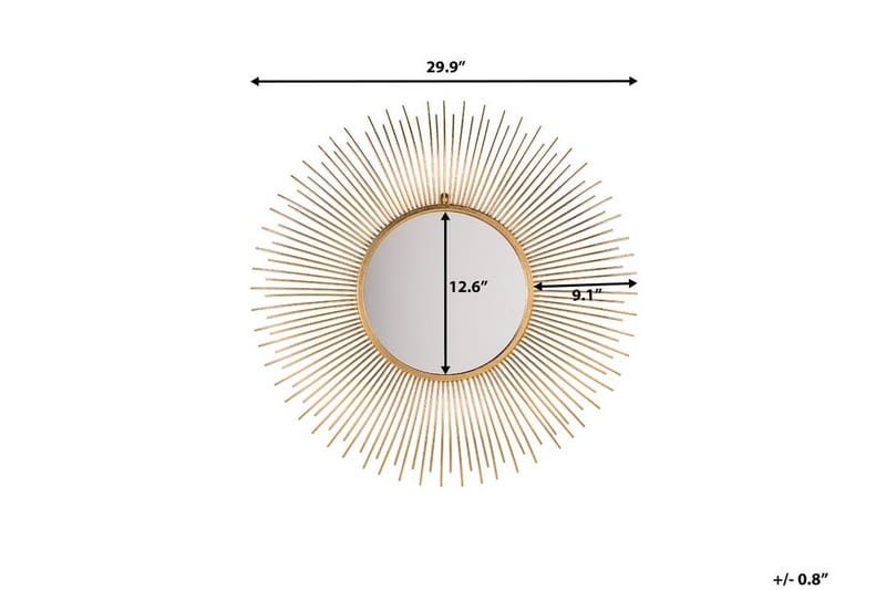 Cilly Speil 76 cm - Gull - Innredning - Speil - Veggspeil