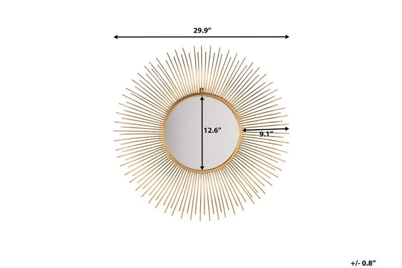 Cilly Speil 76 cm - Gull - Innredning - Speil - Veggspeil