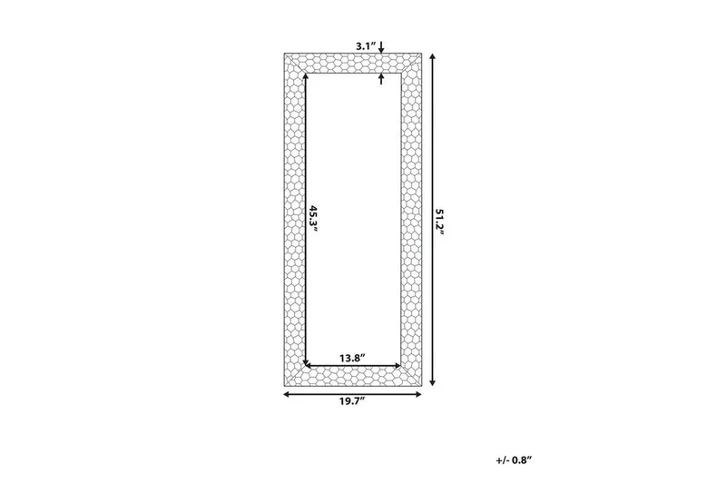 Claverton Speil 50x130 cm - Gull - Innredning - Speil - Veggspeil
