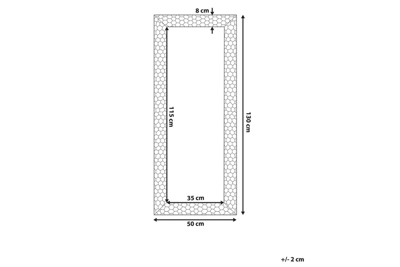 Claverton Speil 50x130 cm - Gull - Innredning - Speil - Veggspeil
