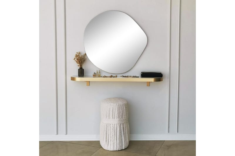 Coarraze Speil 67 cm Asymmetrisk - Gull - Veggspeil - Gangspeil