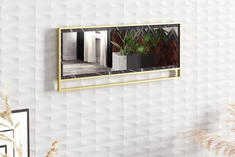 Cofield Speil 90 cm - Gull|Svart - Innredning - Speil - Veggspeil