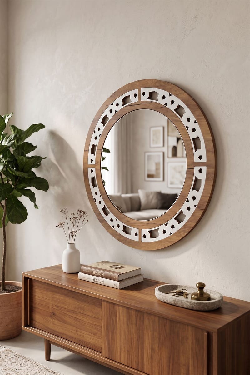 Decorative Wooden Mirror Homitis - Innredning - Speil - Veggspeil