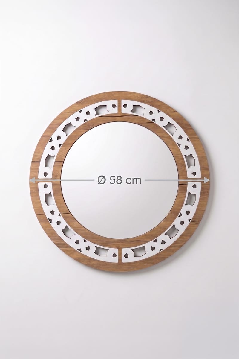 Decorative Wooden Mirror Homitis - Innredning - Speil - Veggspeil