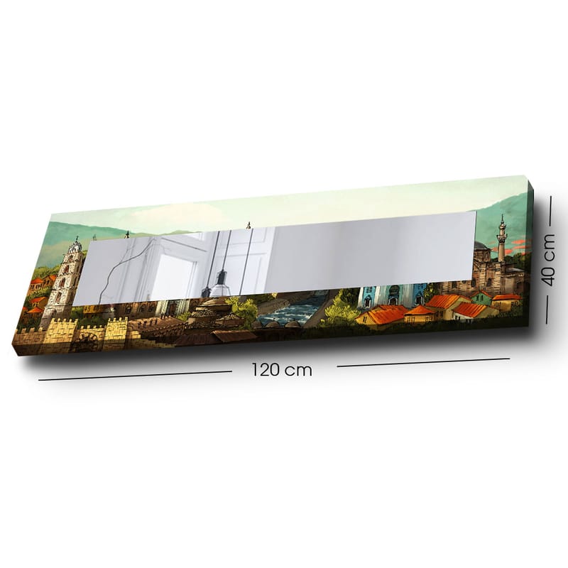 Dekorspeil 40x120 cm - Flerfarget - Veggspeil - Gangspeil